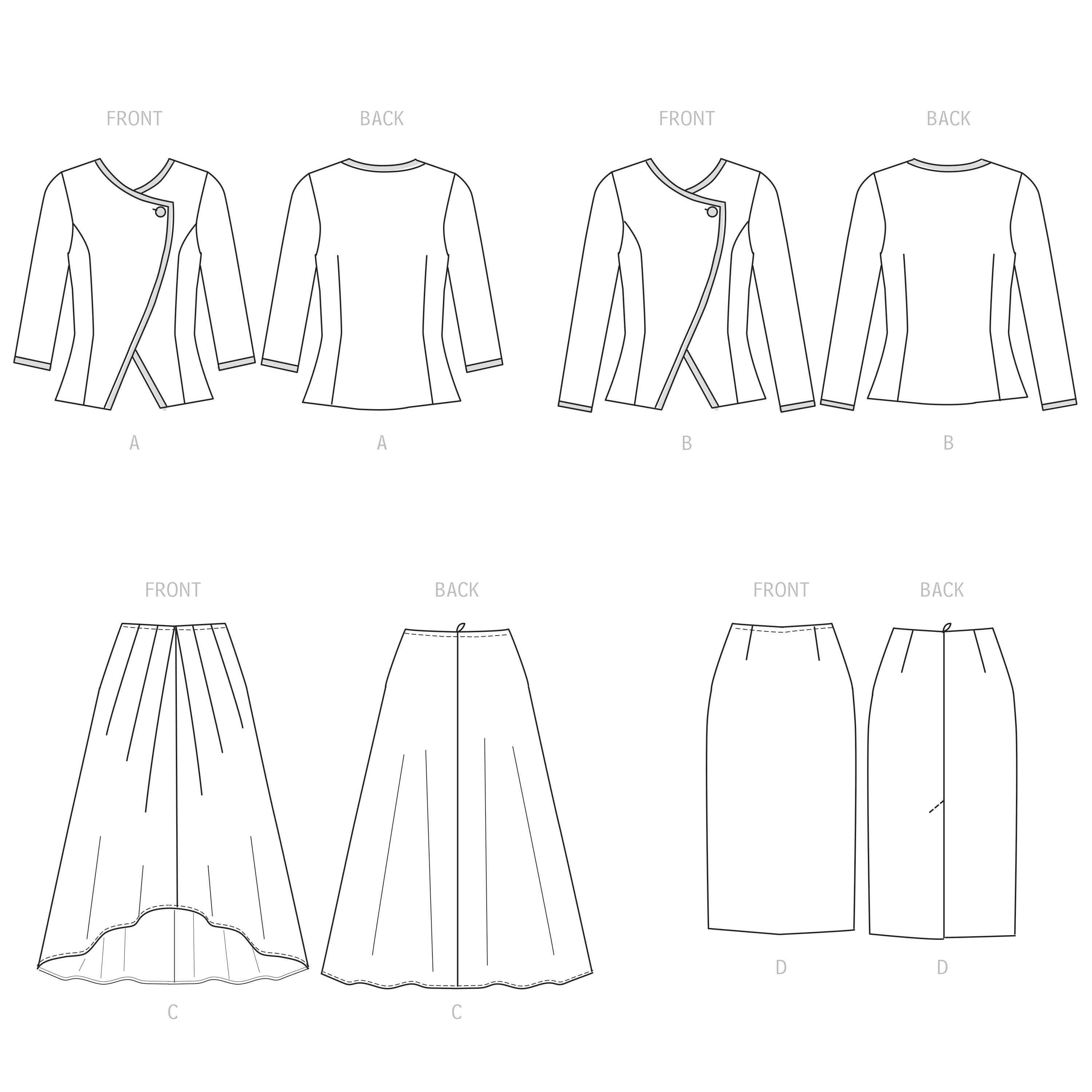 Simplicity 9555 Misses' Jacket and Skirts