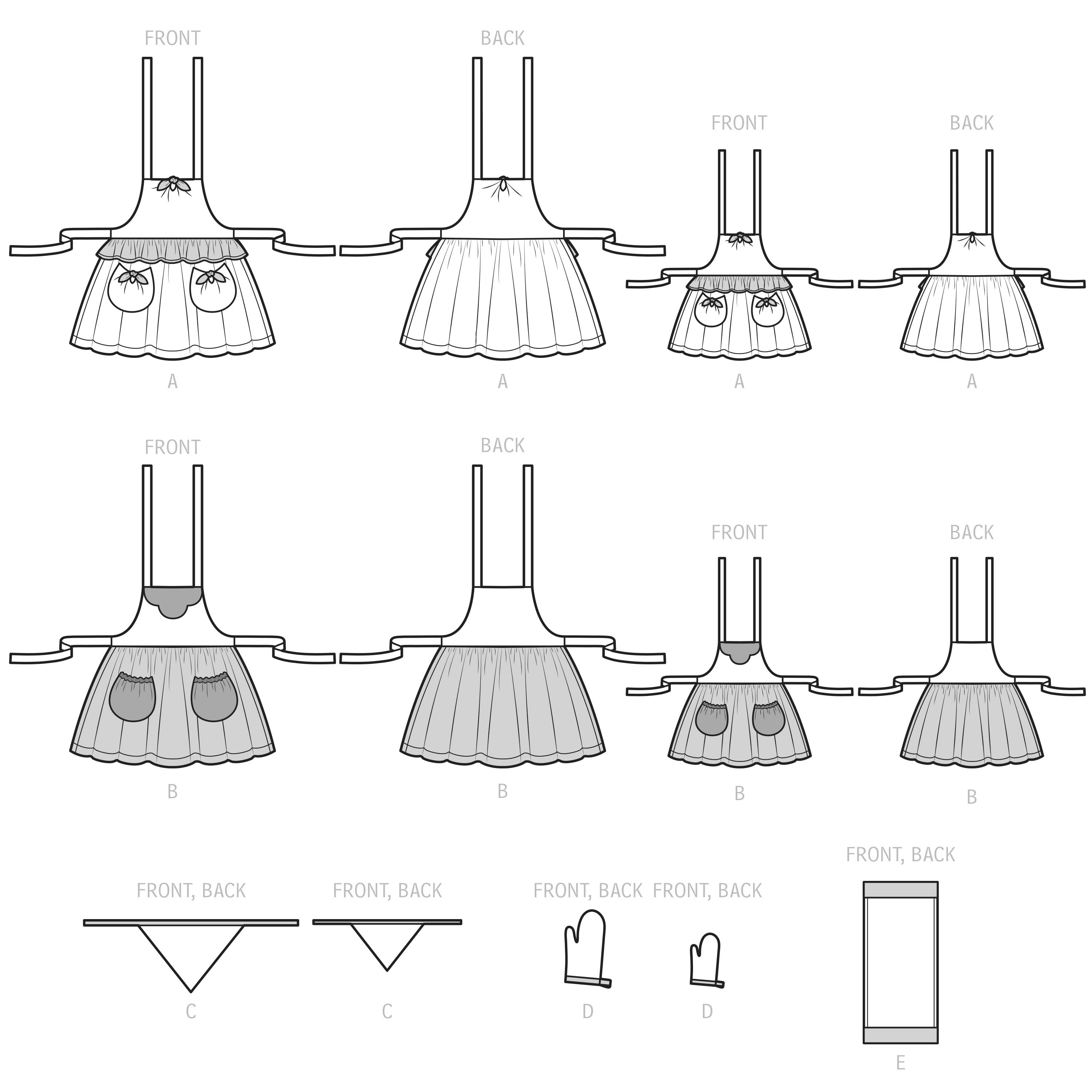 S8815  Simplicity Sewing Pattern Children's & Misses' Aprons