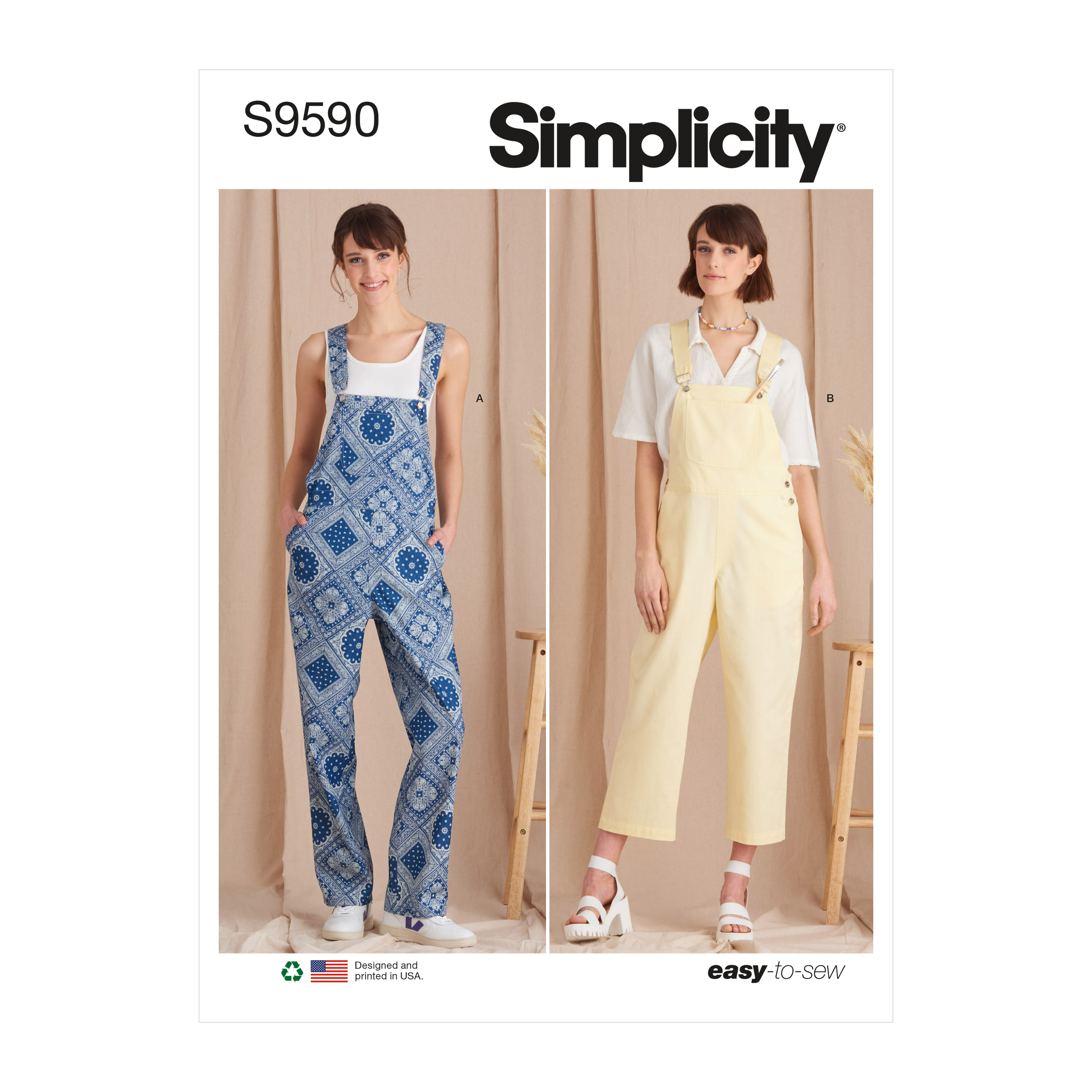 Simplicity 9590 Misses' Overalls