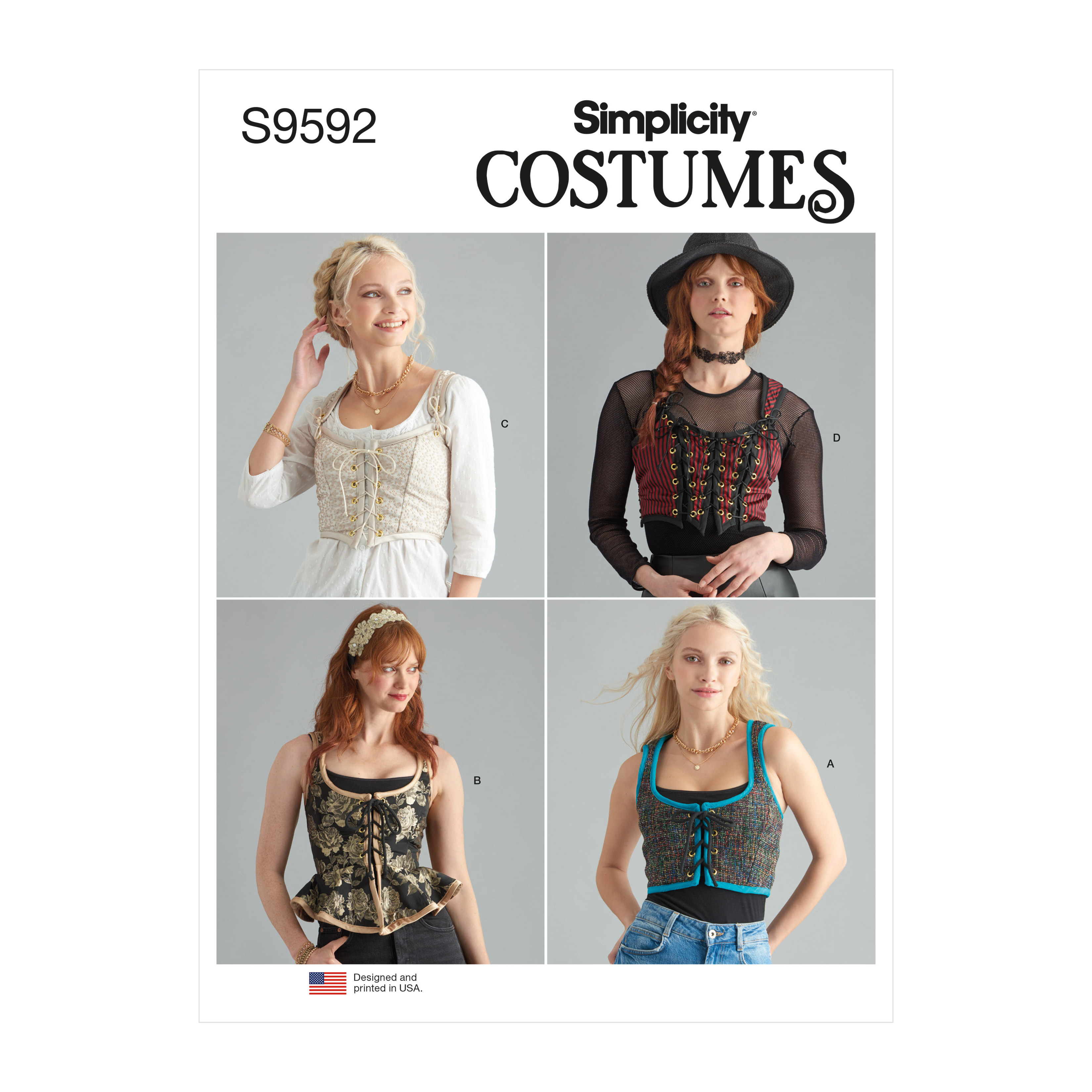 Misses Corsets Simplicity Sewing Pattern 9592