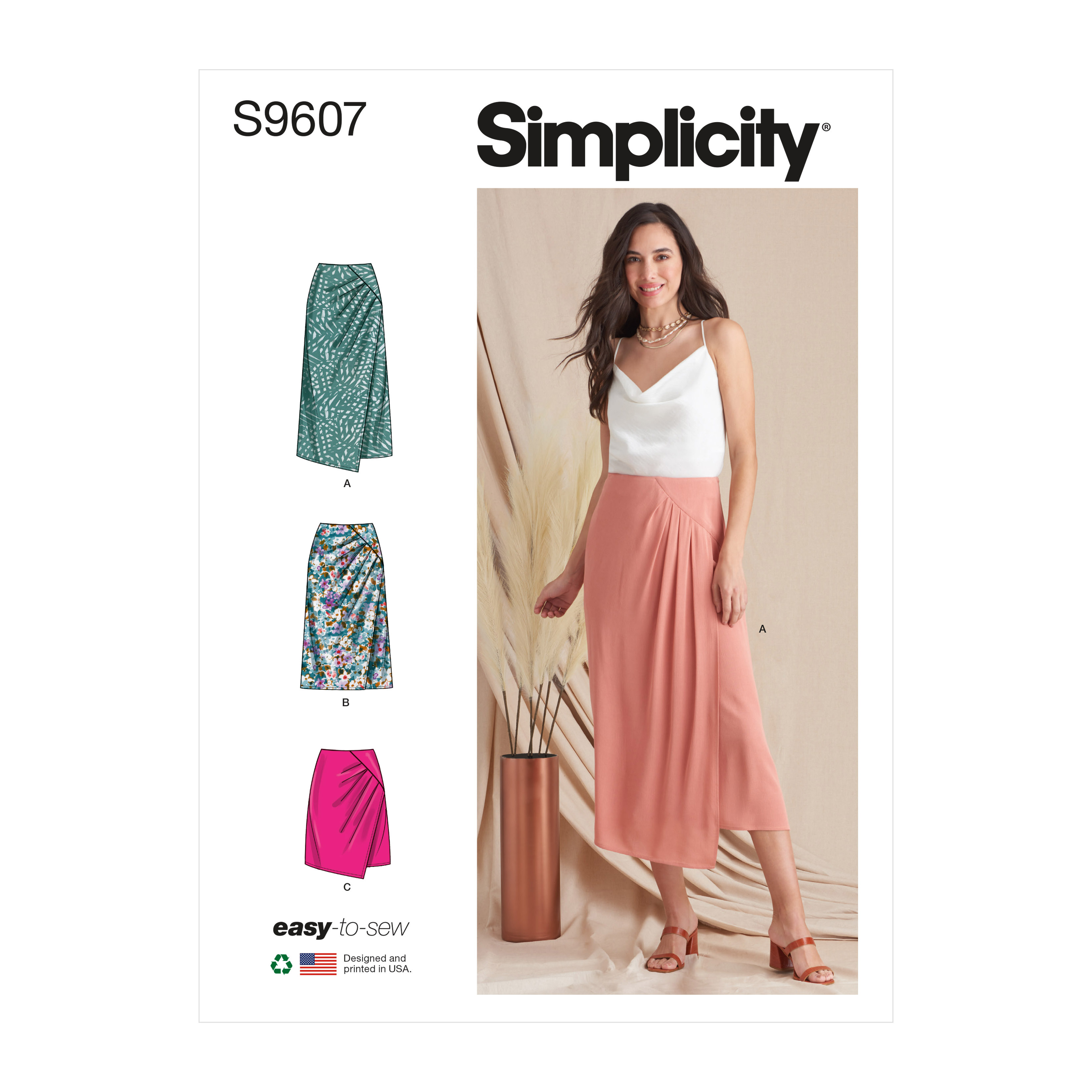 Simplicity 9607 Misses Skirt 8837