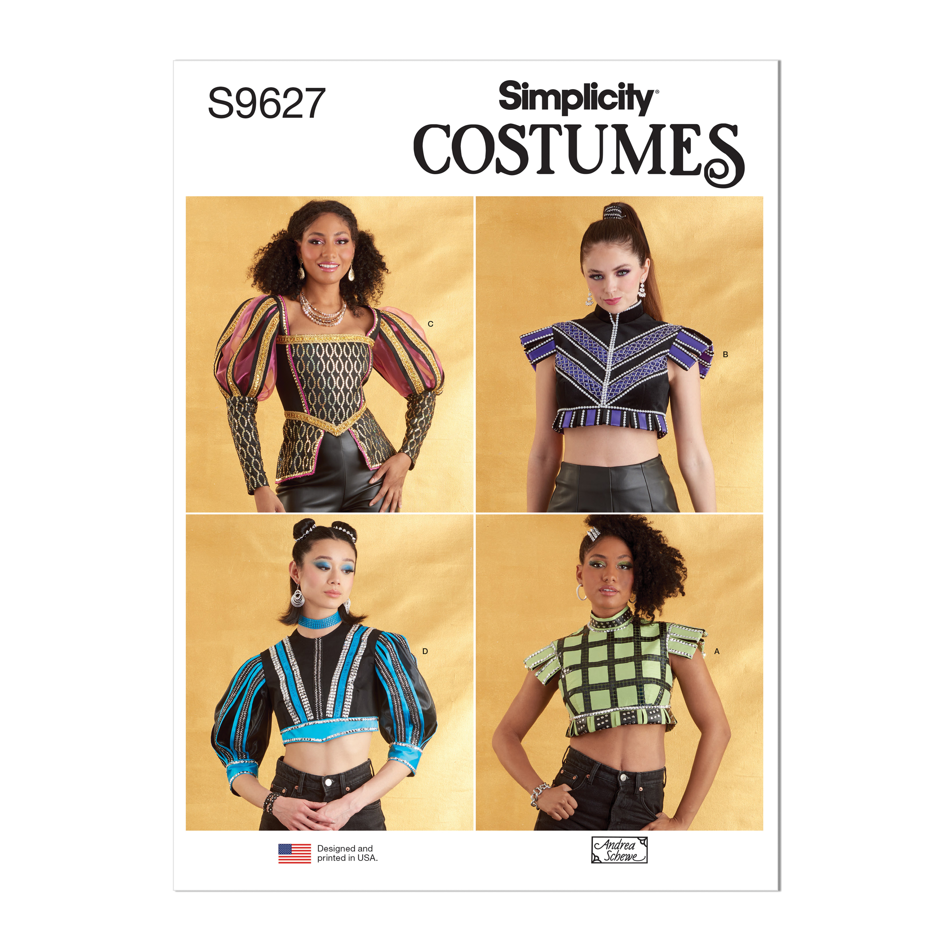 Simplicity 9627 Misses' Costume Tops by Andrea Schewe Designs