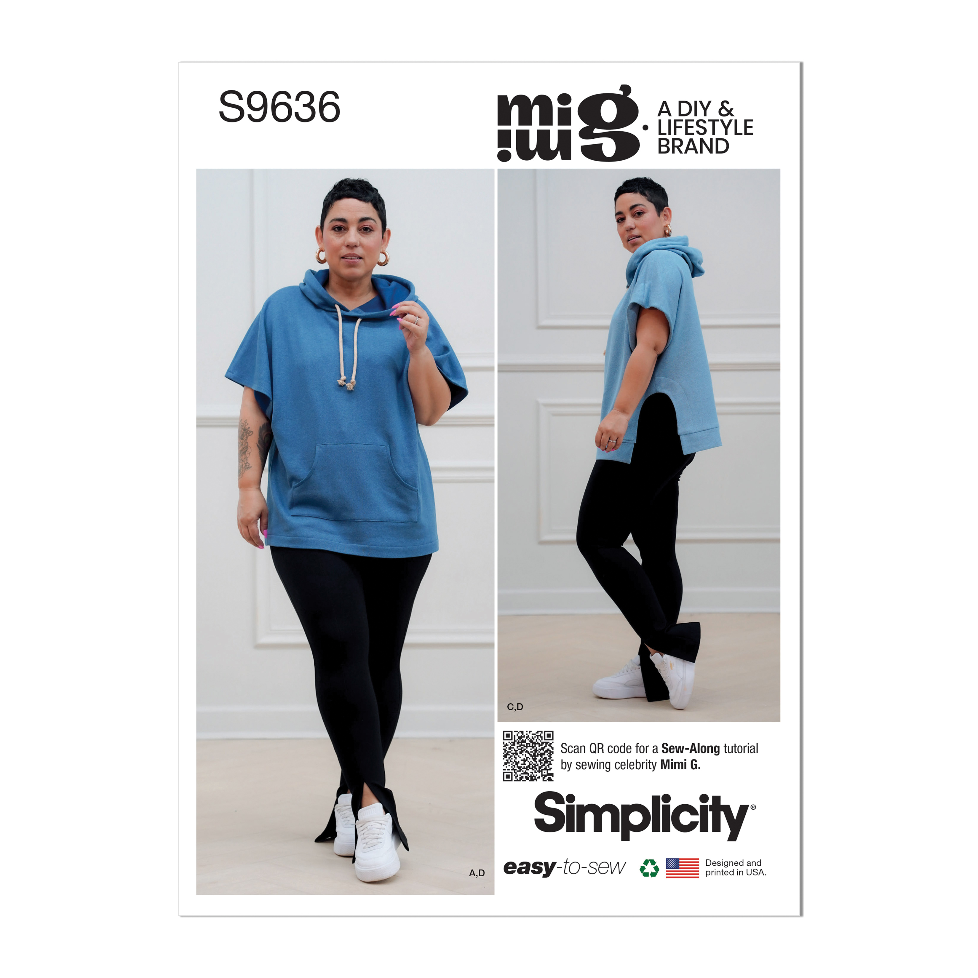 Simplicity 9636 Misses' Hoodies and Leggings by Mimi G