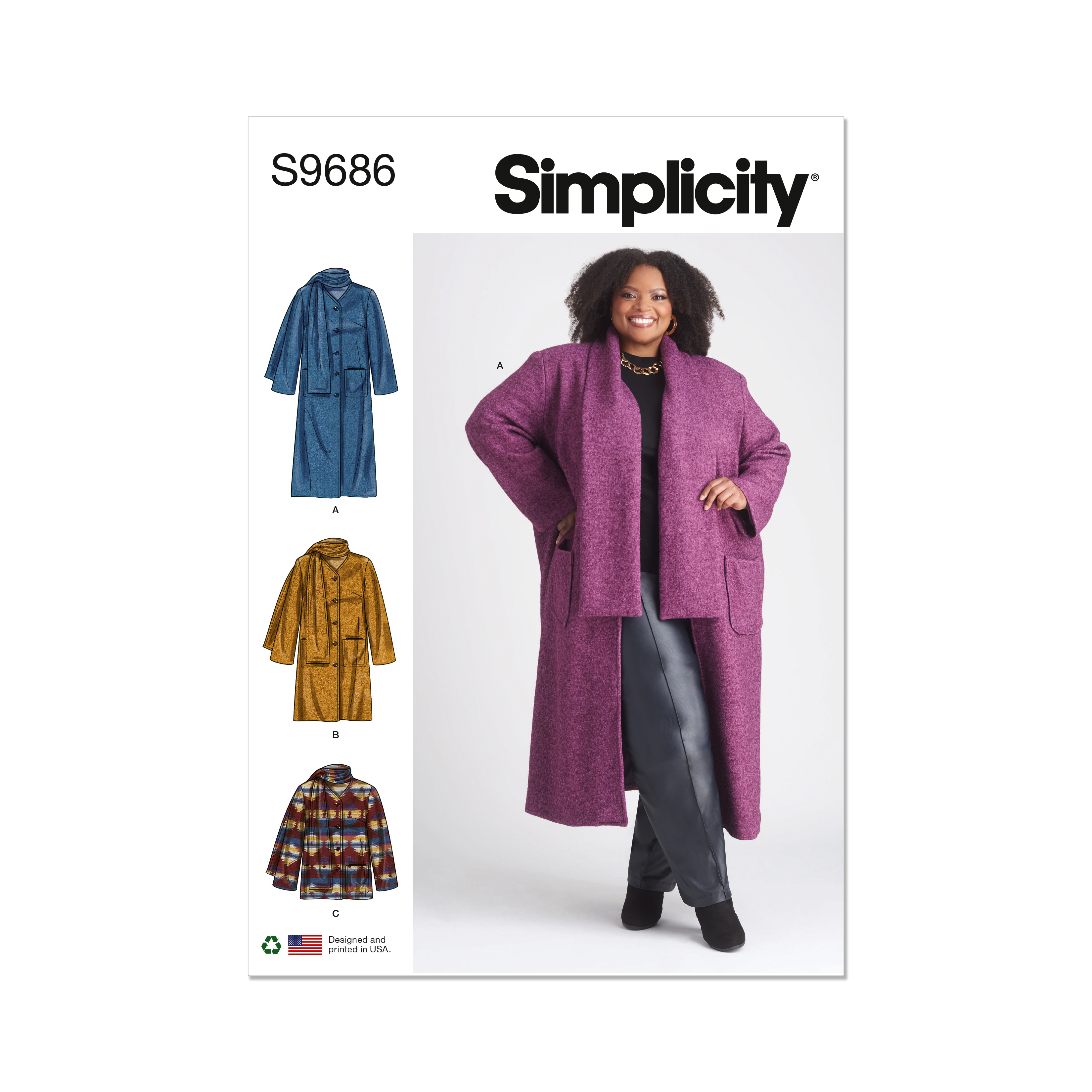 Simplicity 9686 Womens' Coat and Jacket