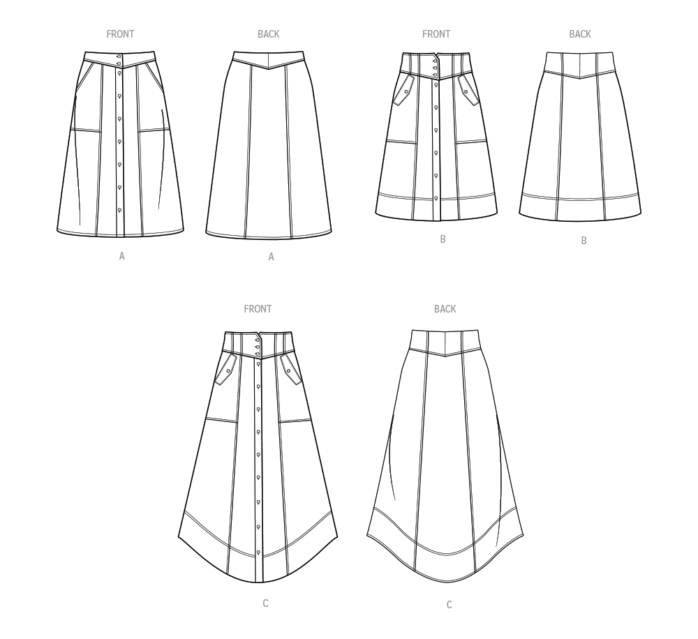 Simplicity 9710 Misses' Skirts