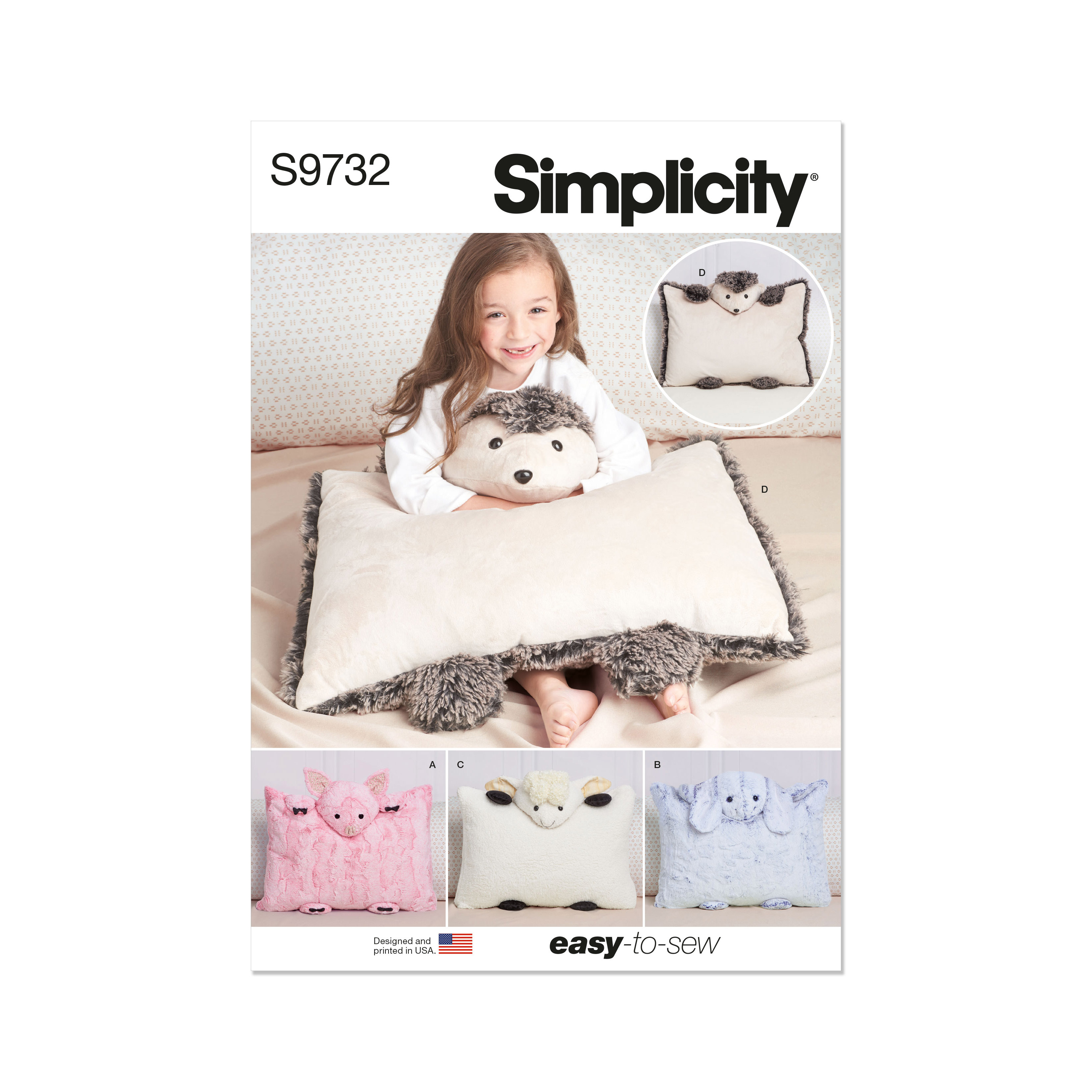  Simplicity Easy Plush Stuffed Animals Sewing Pattern