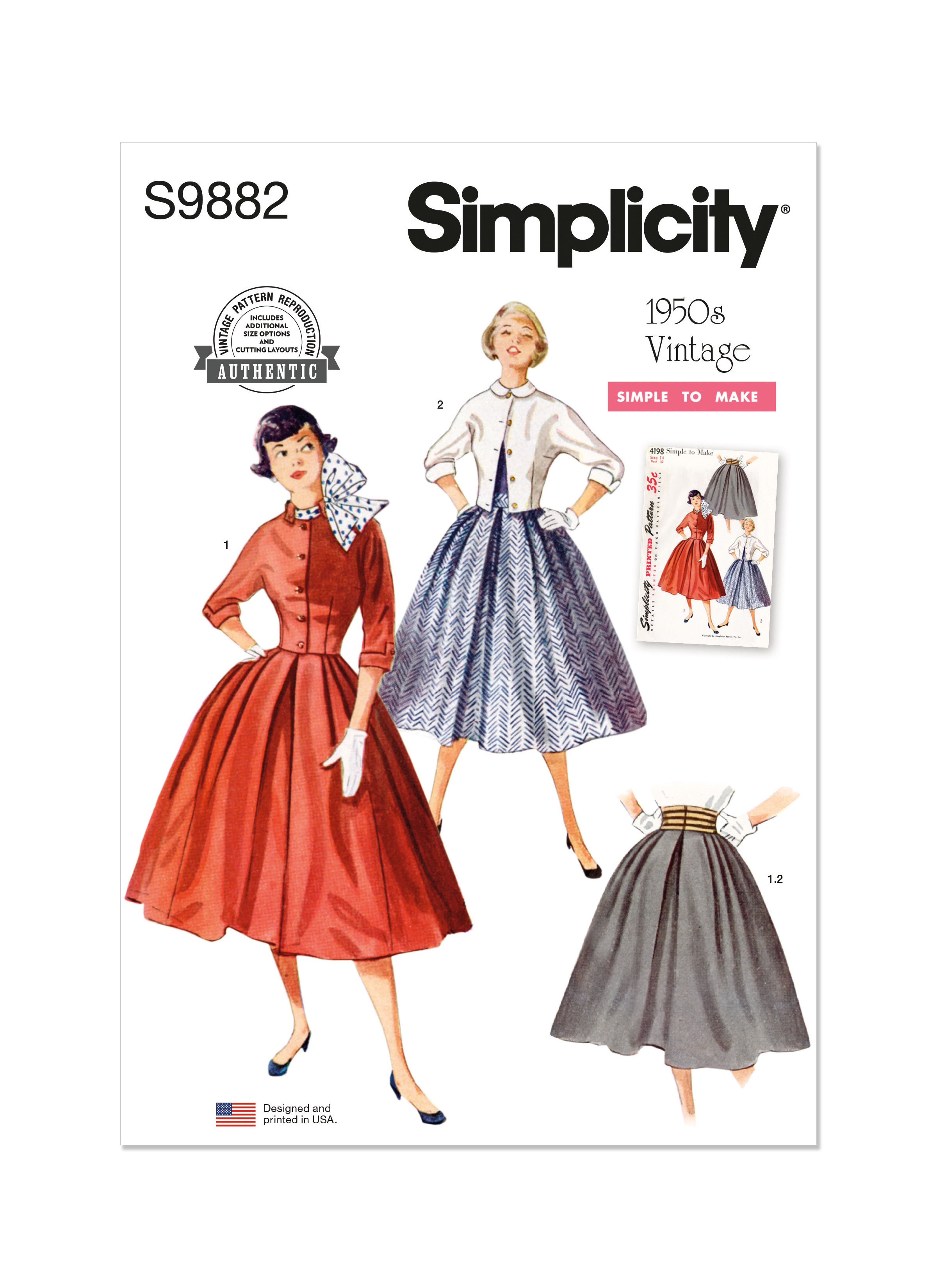 Simplicity 9882 Misses Skirt And Jacket