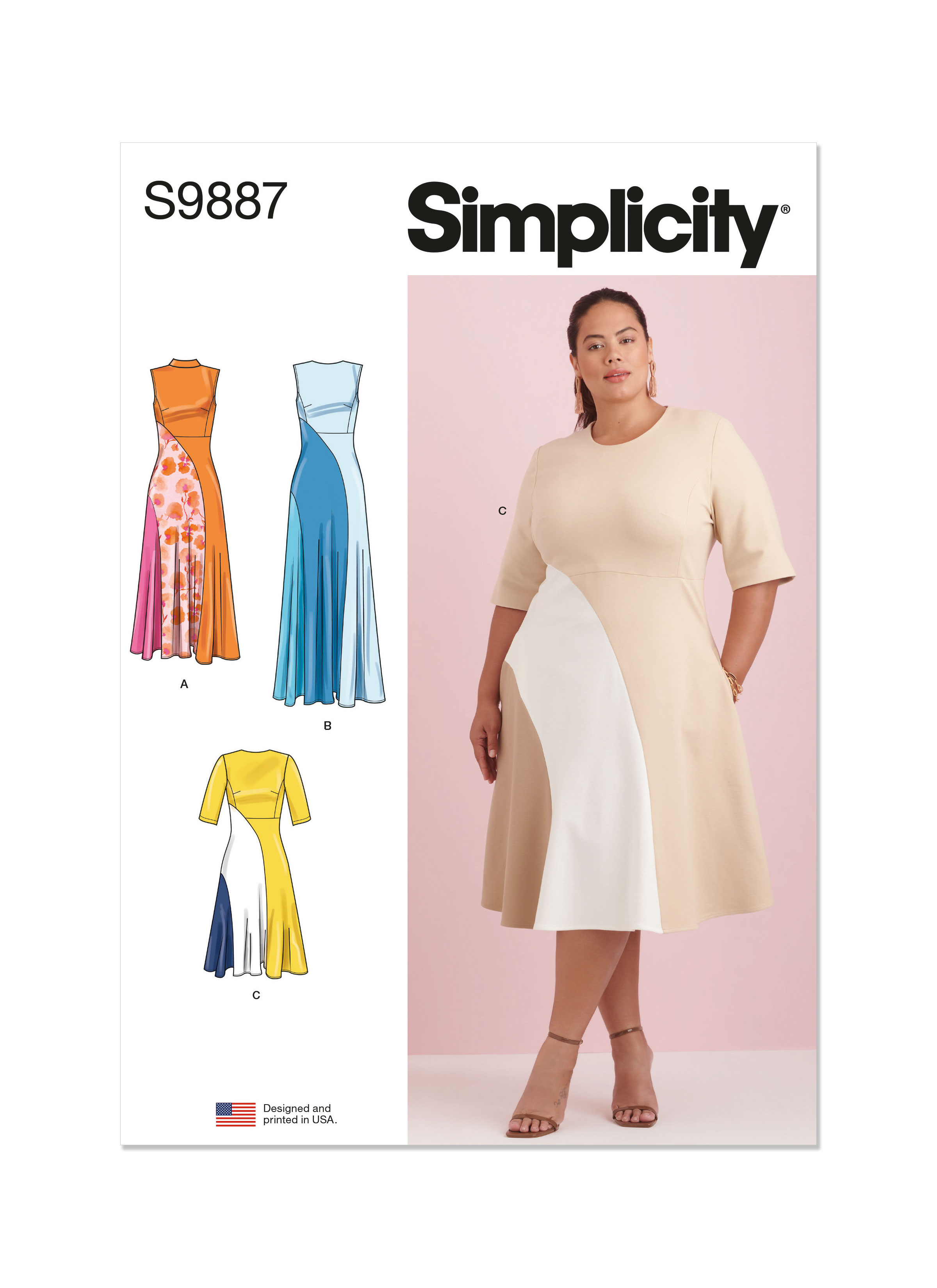 Simplicity 9887 Women's Dress with Length Variations