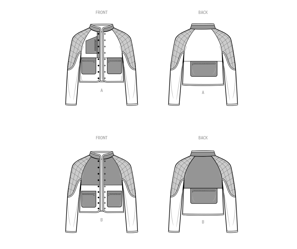 Simplicity 9896 Unisex Jacket In Two Lengths Simplicity 9896 Unisex Jacket In Two Lengths