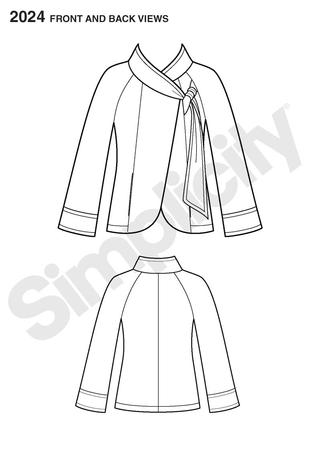 Simplicity 2024 Sew Simple Misses fleece jacket sewing pattern