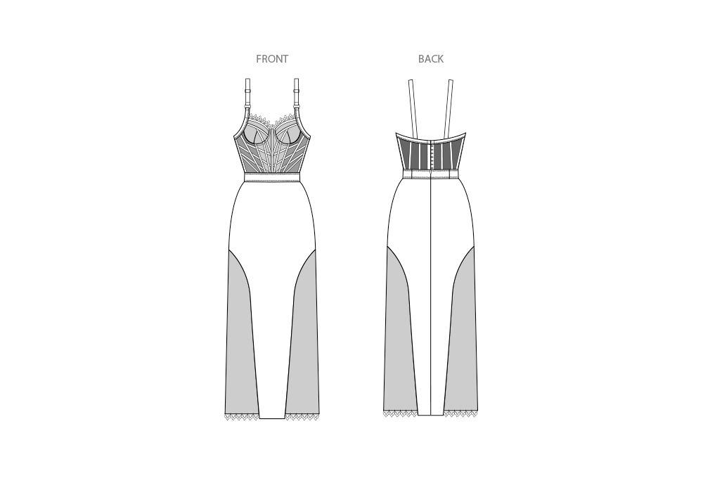 Simplicity 3085 Misses and Women's Corset Dress by Madalynne Intimates