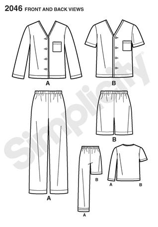 Simplicity 2046 Child's pajamas