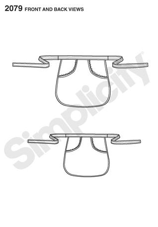 Simplicity R12079 Simplicity 2079 Child's and Misses Aprons