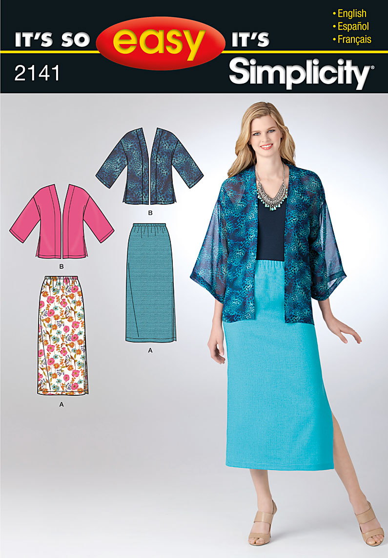 Simplicity 2141 misses skirt and kimono