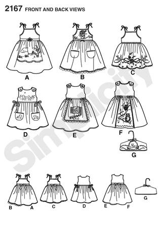 Simplicity 2167 childs dresses and hanger cover