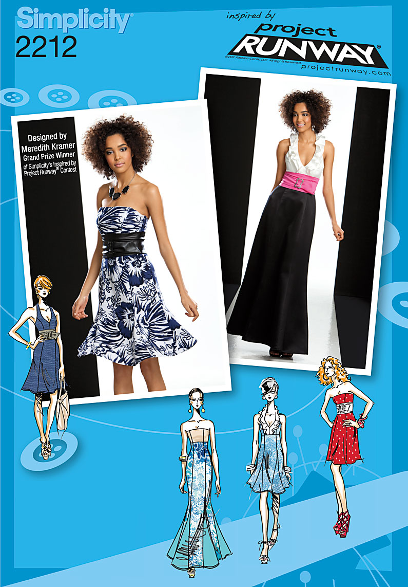 Simplicity 2212 Misses' Dresses. Project Runway Collection