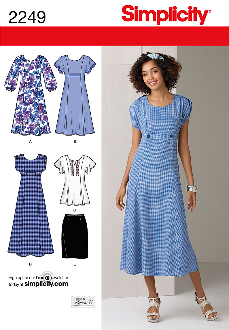 Simplicity 2249 Misses' & Plus Size Dresses