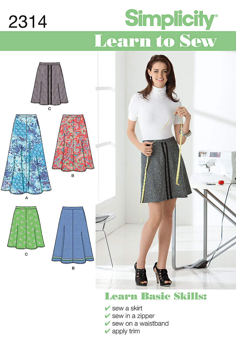 Simplicity 2314 Misses' Skirts