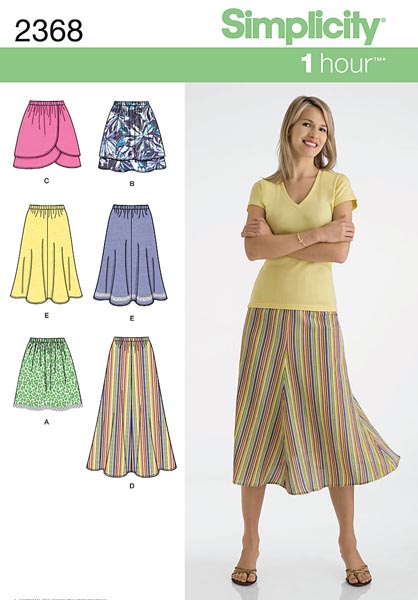 Simplicity 2368 Misses' Skirts