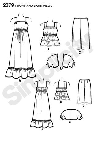 Simplicity 2379 Girl's & Girl's Plus Dress & Sportswear
