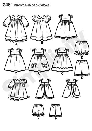 Simplicity 8063 Patterns Children's Spring Dress and Purse Sewing Patterns,  Sizes 3-8