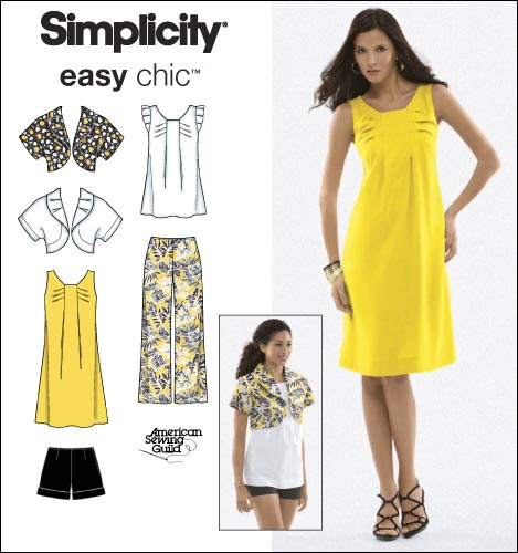 Simplicity 2659 Misses & Miss Petite Dress, Tunic, Cropped Pants, Shorts  and Bolero