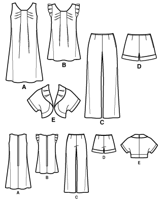 Simplicity 2659 Misses & Miss Petite Dress, Tunic, Cropped Pants ...