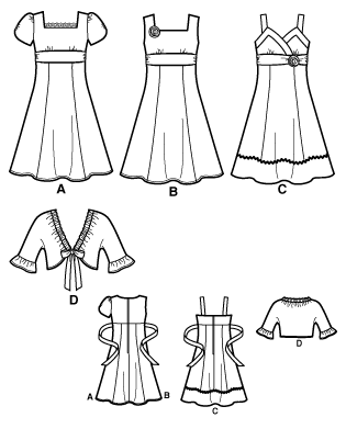 Simplicity Pattern 2683  Uncut w instructions Girl/'s Size 3-5 Dress and Jacket Pattern 3 Different dress styles Please Click on Drop Downs