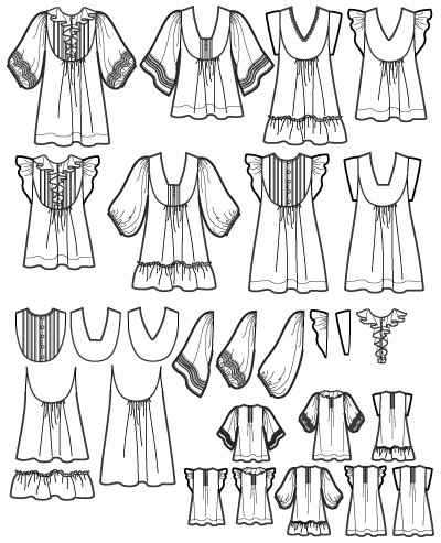 Simplicity 2706 Sewing Pattern Mini Dress or Tunic With Yoke