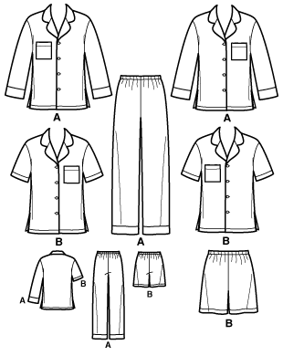 Simplicity 2821 Misses, Men and Teen Pajamas sewing pattern