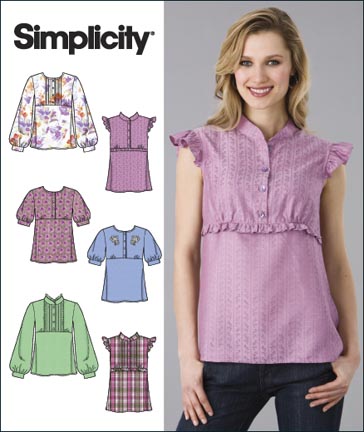 Simplicity 2854 Misses Tops