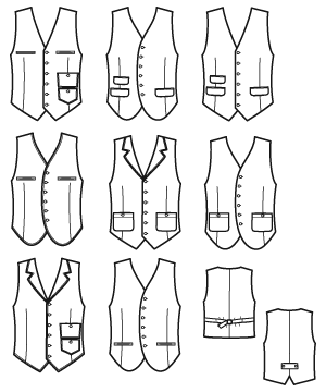 Simplicity 2870 Men Lined Vest Project Runway Collection sewing pattern