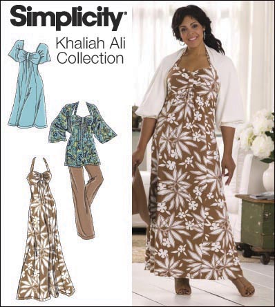 Simplicity Khaliah Ali Collection Pattern 4277 Women's Tunics With Variations Sizes 20W-28W