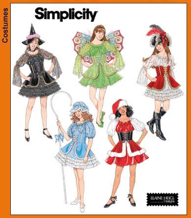 Simplicity 3687 Girls Costumes