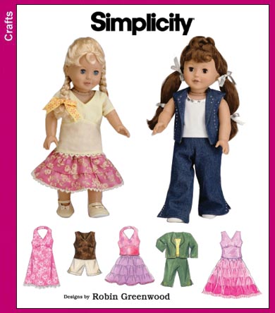 Simplicity 3764 18 inch Doll Clothes