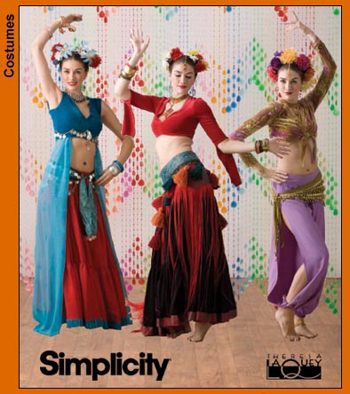 Simplicity 3832 Belly Dancing Costume Pattern Dance Studio Harem