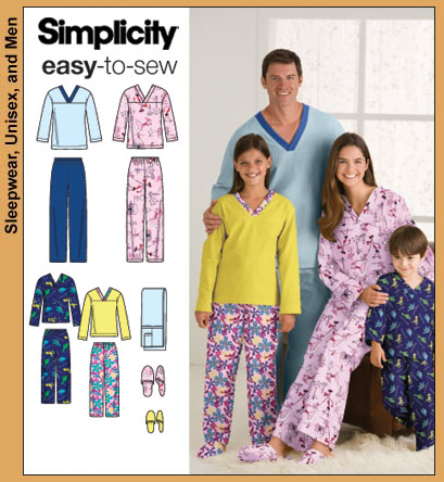 Simplicity 3935 Easy To Sew Family Pajamas