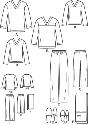 Simplicity 3935 Easy To Sew Family Pajamas