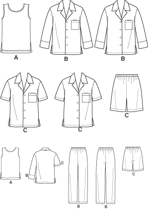 Simp... Simplicity Ladies & Mens Easy Sewing Pattern 3971 Pyjamas Sleepwear 