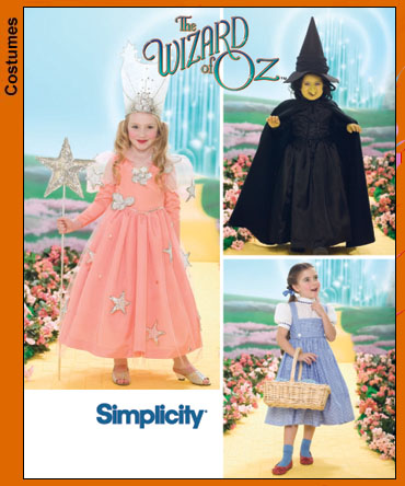 Wizard of Oz Costume Simplicity Sewing Pattern Adults or Kids Halloween Costume 