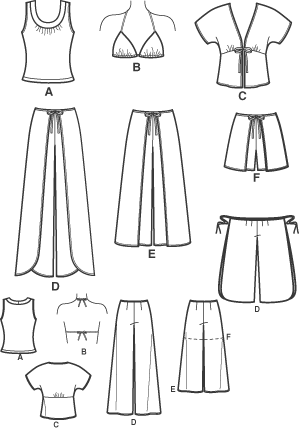 Womens Wrap Pants Pattern Uncut Simplicity 4192 Dhoti Tie on,   Australia