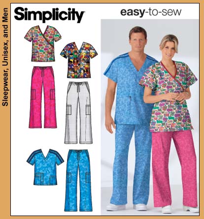 Simplicity 4378 scrub top and pants