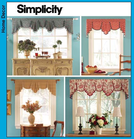 Simplicity 9986 Sewing For Dummies Window Shade Treatments Valance