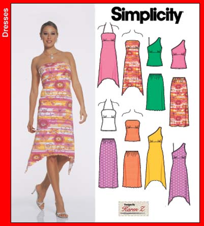 Simplicity 5053 dress,top,skirt