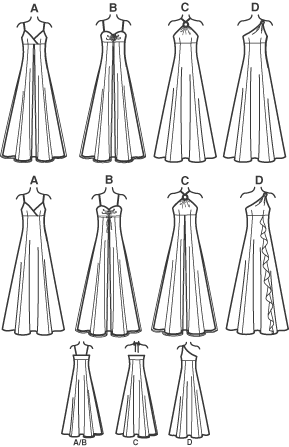 Simplicity 5096 Formal Dress Design