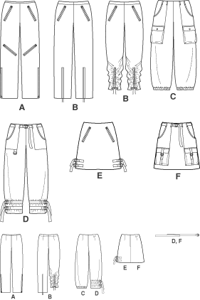 Simplicity 5102 pants and skirt w/ zippers