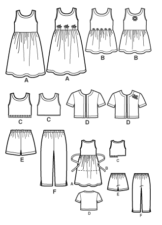 Simplicity 5168 Girls' Pullover Dress