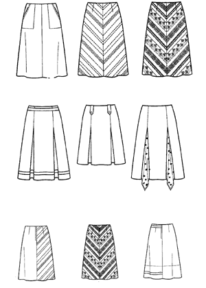 Simplicity 5460 6 skirts made easy