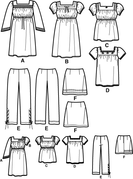 Simplicity 5722 Girls' Dress or Top