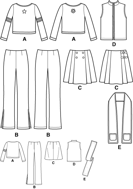 Simplicity 5945 Girl's Wardrobe